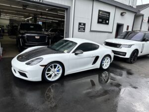 white Porsche